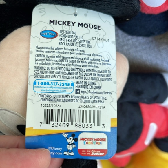 NWT DISNEY MICKEY MOUSE & MINNIE PLUSH DOLL SET 15 INCH STUFFED ANIMAL JUST PLAY - Picture 7 of 12